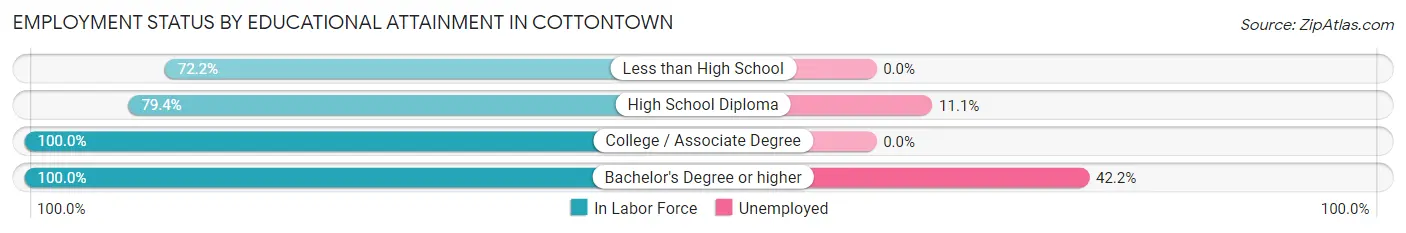 Employment Status by Educational Attainment in Cottontown