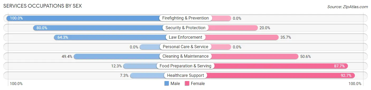 Services Occupations by Sex in Decherd