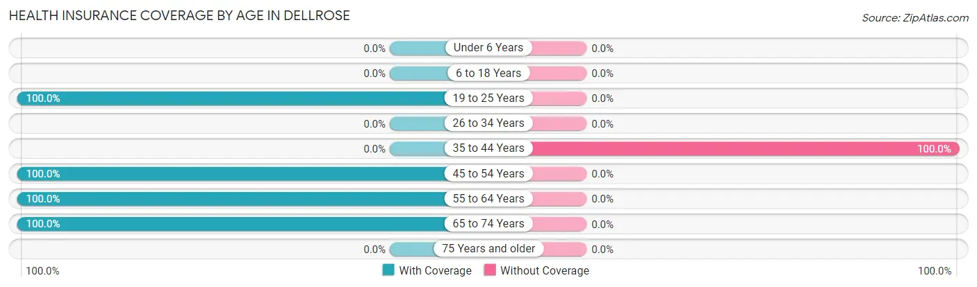 Health Insurance Coverage by Age in Dellrose