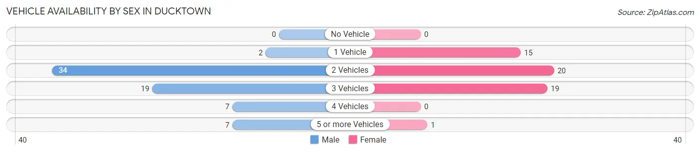 Vehicle Availability by Sex in Ducktown