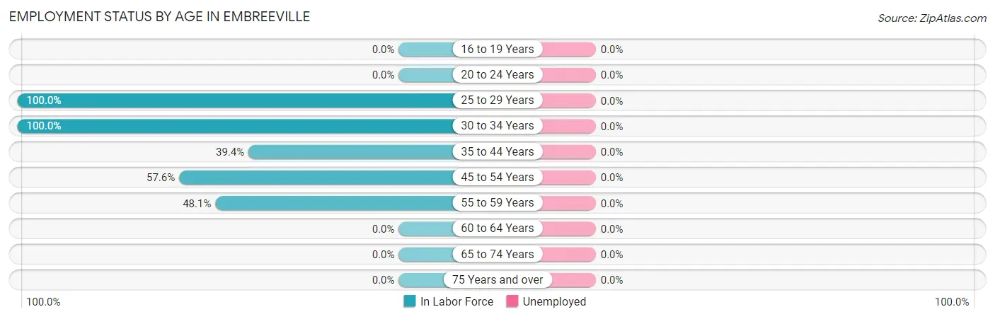 Employment Status by Age in Embreeville