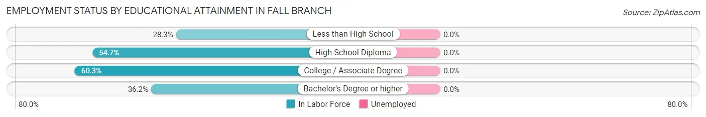 Employment Status by Educational Attainment in Fall Branch