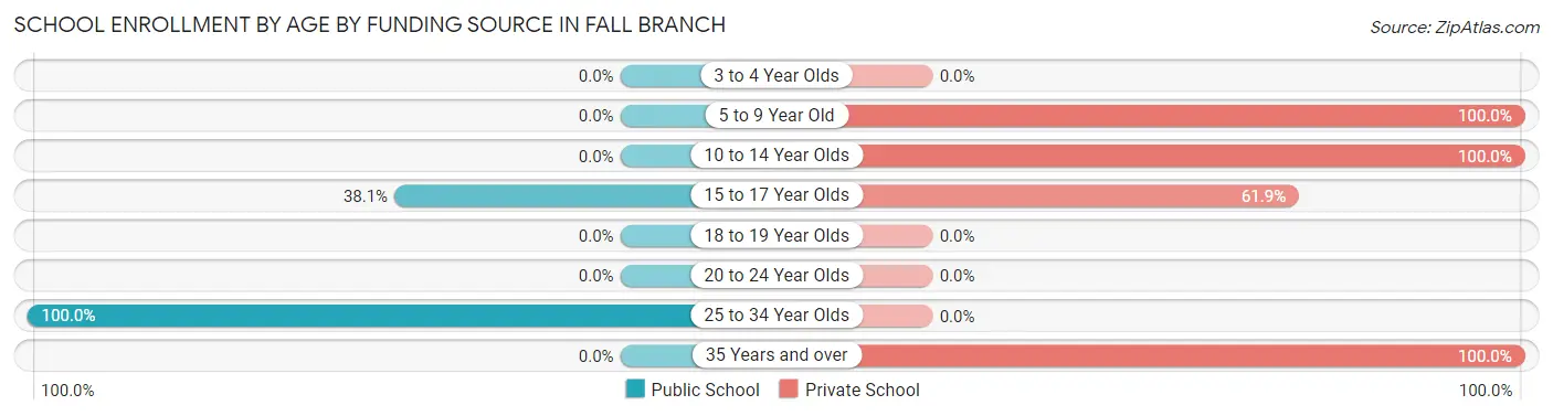 School Enrollment by Age by Funding Source in Fall Branch