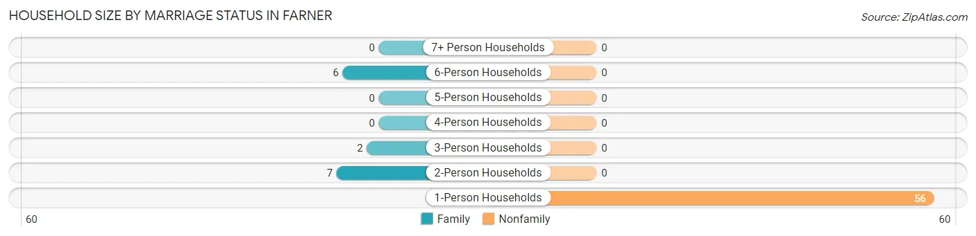 Household Size by Marriage Status in Farner