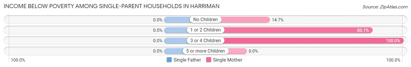 Income Below Poverty Among Single-Parent Households in Harriman