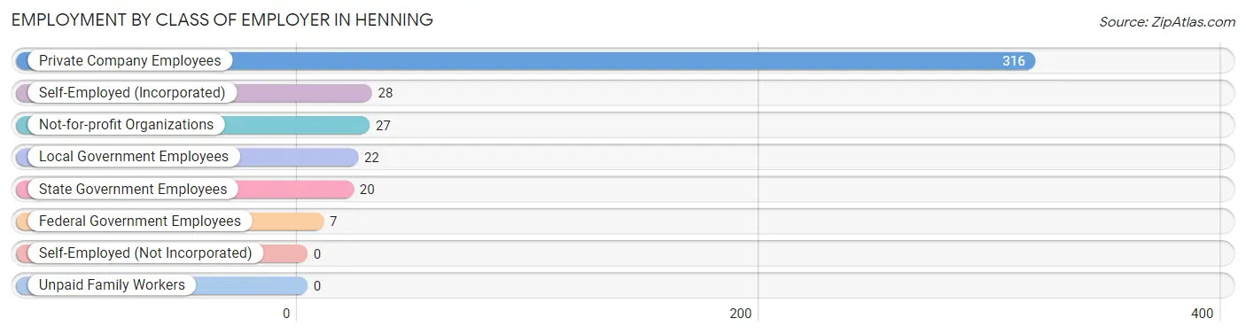 Employment by Class of Employer in Henning