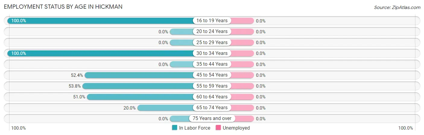Employment Status by Age in Hickman