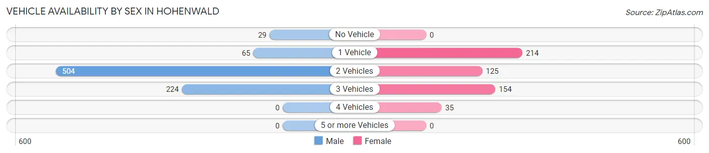 Vehicle Availability by Sex in Hohenwald