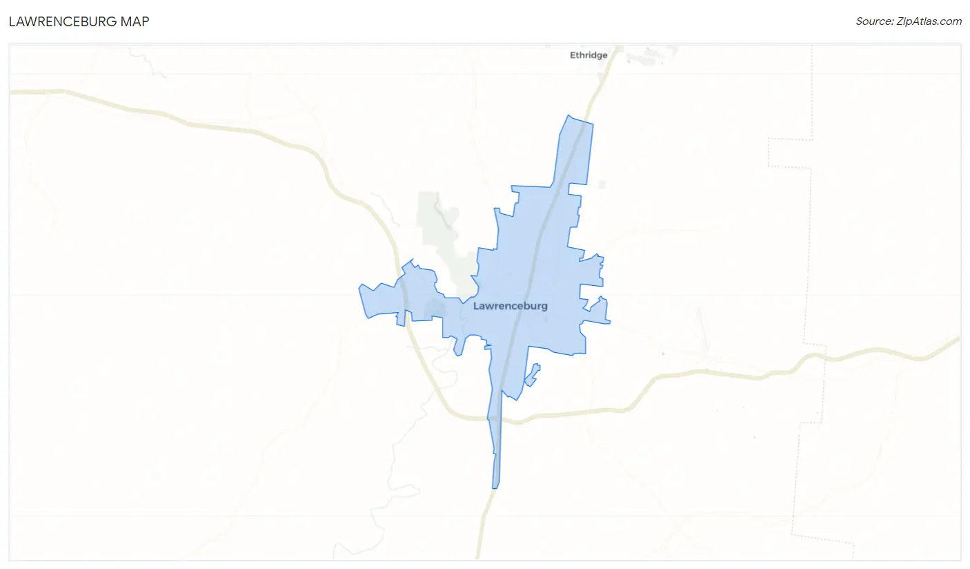 Lawrenceburg Map