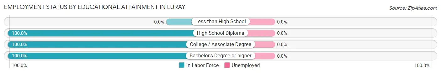 Employment Status by Educational Attainment in Luray