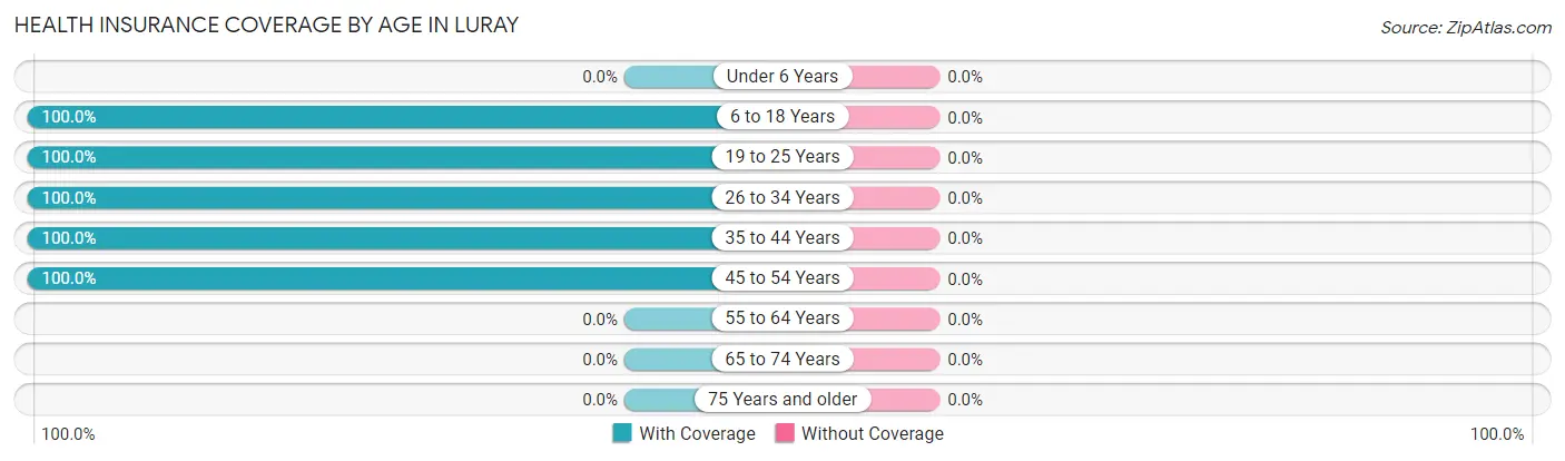 Health Insurance Coverage by Age in Luray