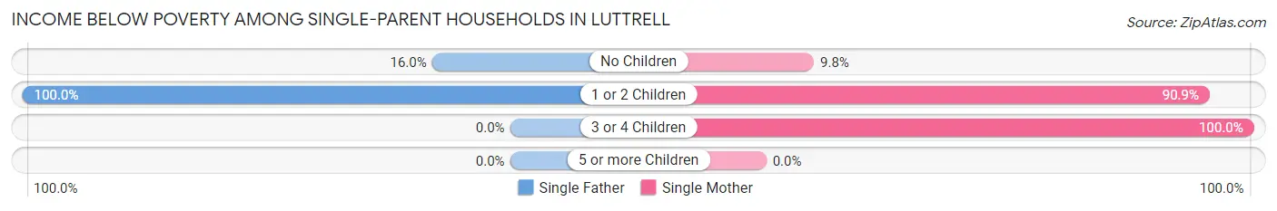 Income Below Poverty Among Single-Parent Households in Luttrell