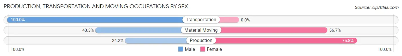 Production, Transportation and Moving Occupations by Sex in Medina