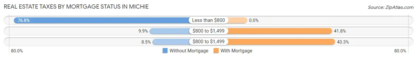 Real Estate Taxes by Mortgage Status in Michie