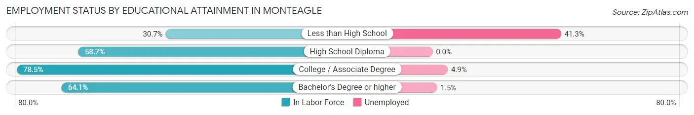 Employment Status by Educational Attainment in Monteagle