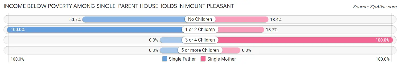Income Below Poverty Among Single-Parent Households in Mount Pleasant