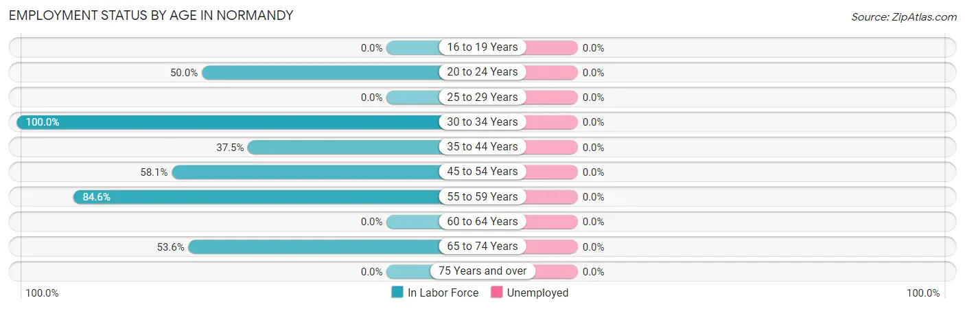 Employment Status by Age in Normandy