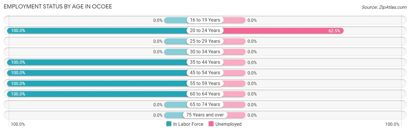 Employment Status by Age in Ocoee