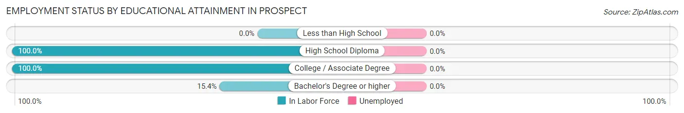 Employment Status by Educational Attainment in Prospect