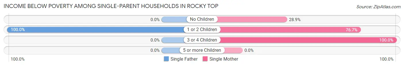 Income Below Poverty Among Single-Parent Households in Rocky Top