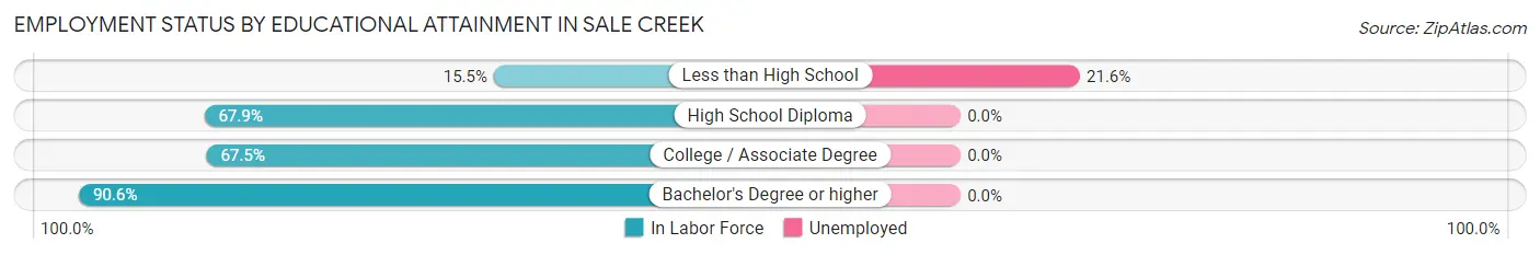 Employment Status by Educational Attainment in Sale Creek