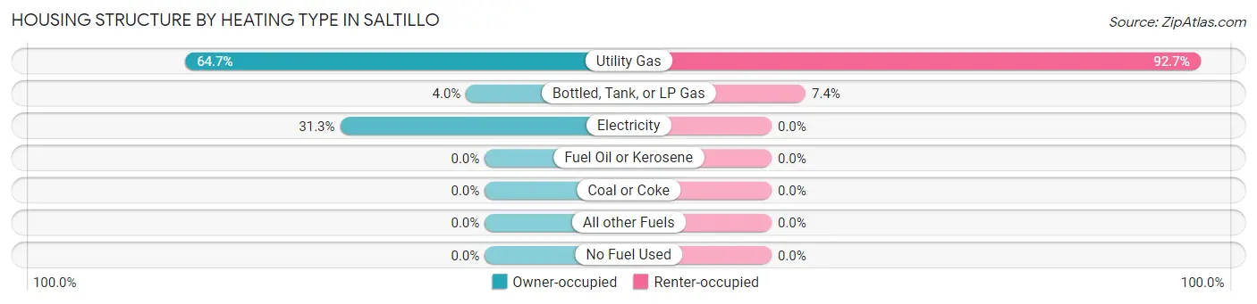 Housing Structure by Heating Type in Saltillo