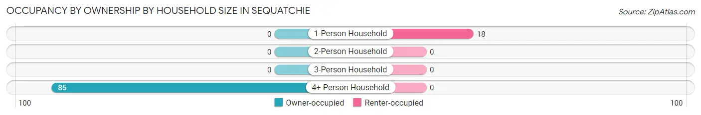 Occupancy by Ownership by Household Size in Sequatchie