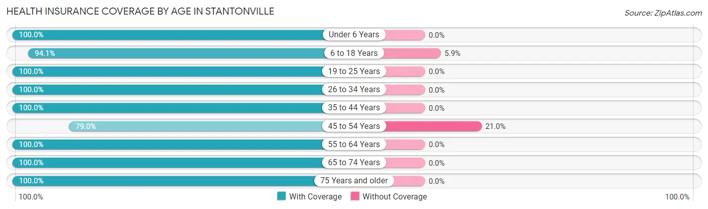 Health Insurance Coverage by Age in Stantonville