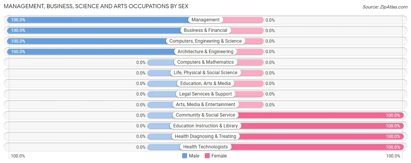 Management, Business, Science and Arts Occupations by Sex in Stantonville