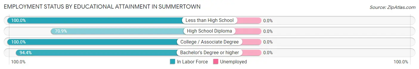 Employment Status by Educational Attainment in Summertown