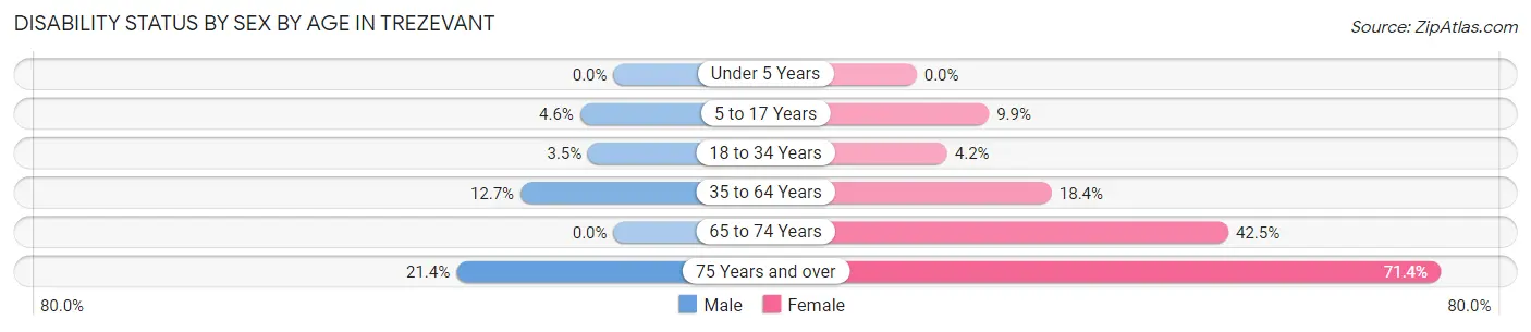 Disability Status by Sex by Age in Trezevant