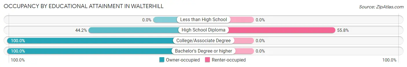 Occupancy by Educational Attainment in Walterhill