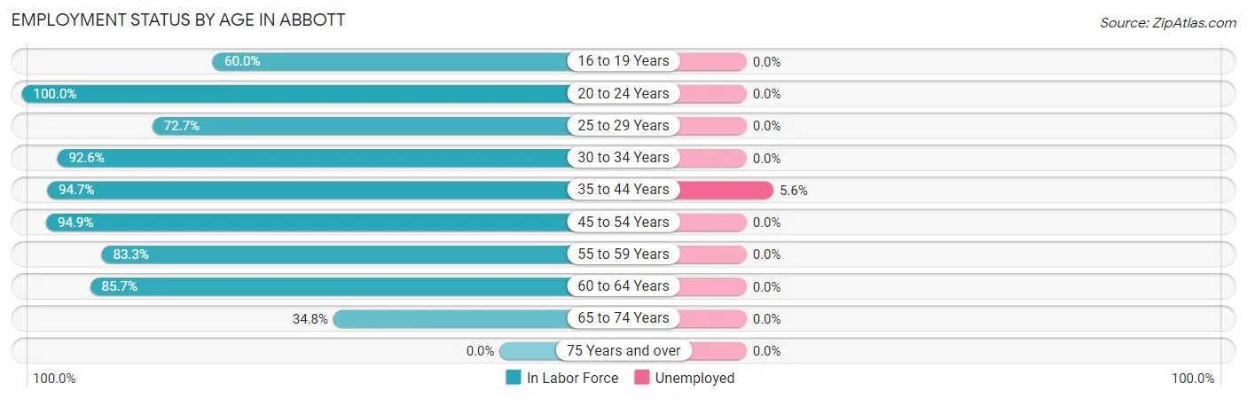 Employment Status by Age in Abbott