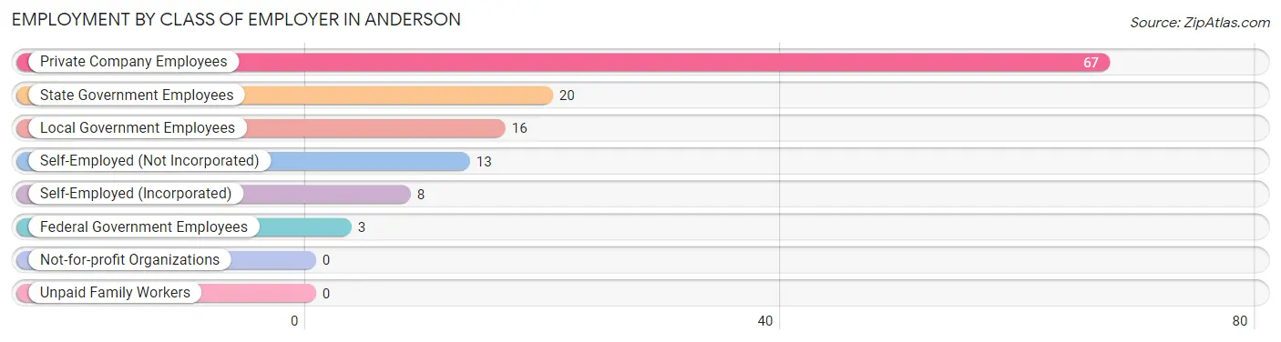 Employment by Class of Employer in Anderson