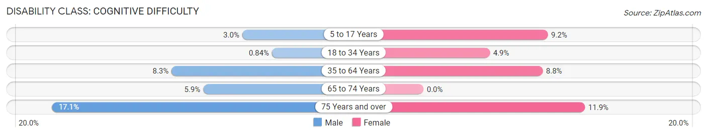 Disability in Bay City: <span>Cognitive Difficulty</span>