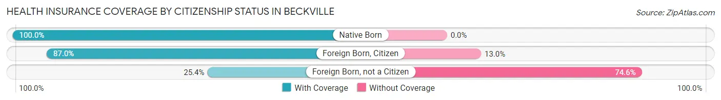 Health Insurance Coverage by Citizenship Status in Beckville