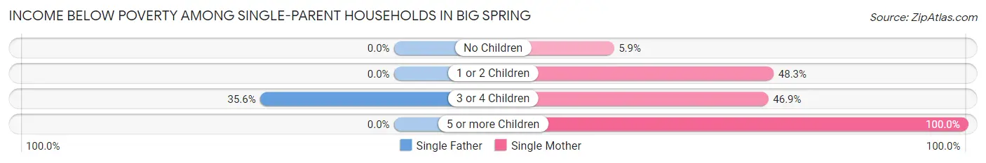Income Below Poverty Among Single-Parent Households in Big Spring