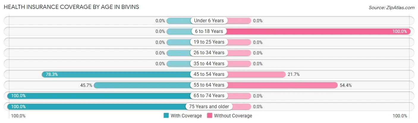 Health Insurance Coverage by Age in Bivins