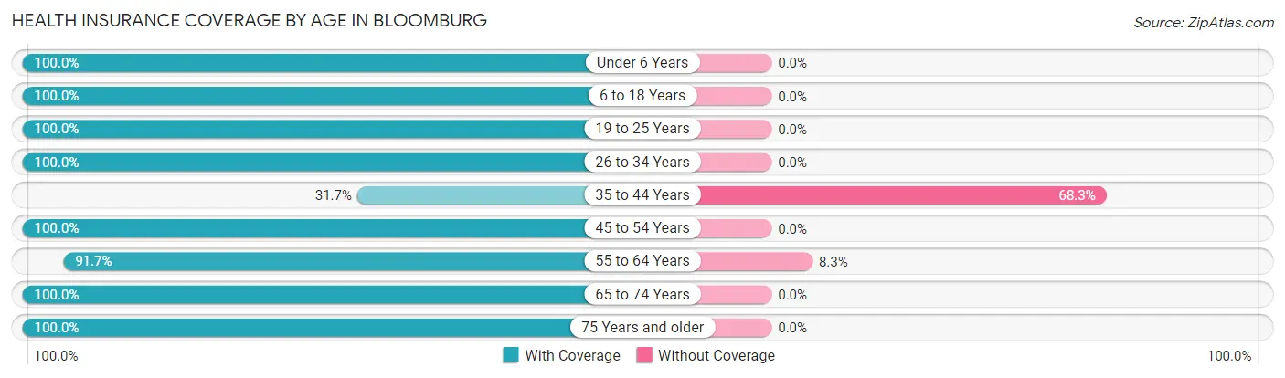 Health Insurance Coverage by Age in Bloomburg