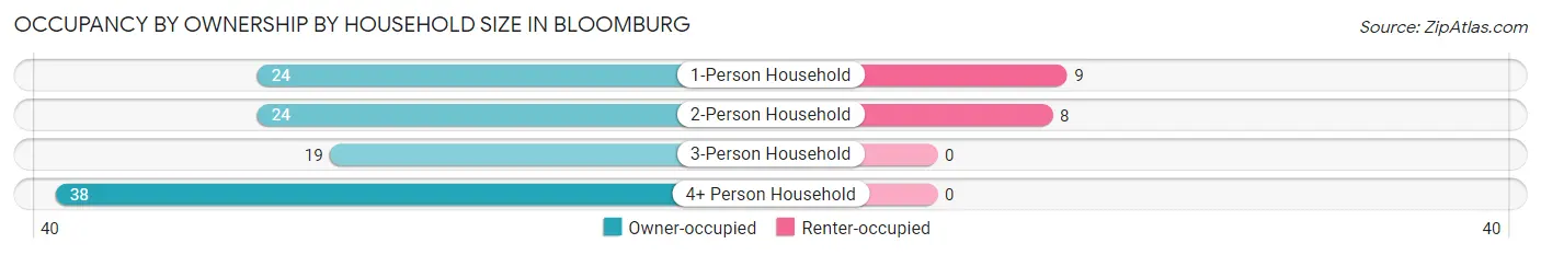 Occupancy by Ownership by Household Size in Bloomburg