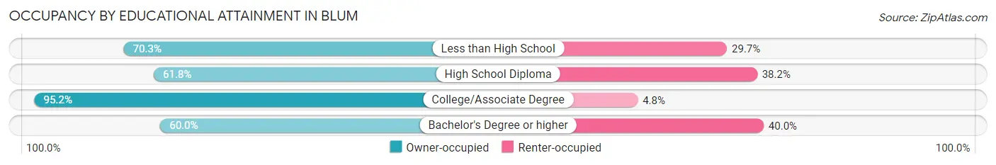 Occupancy by Educational Attainment in Blum