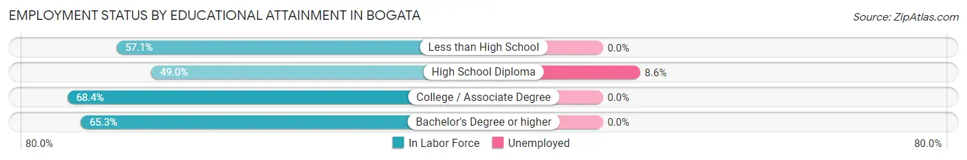 Employment Status by Educational Attainment in Bogata