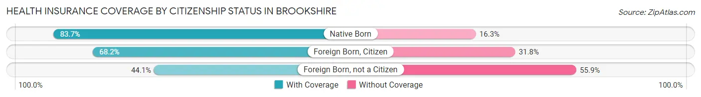 Health Insurance Coverage by Citizenship Status in Brookshire