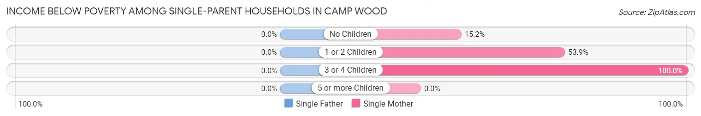 Income Below Poverty Among Single-Parent Households in Camp Wood