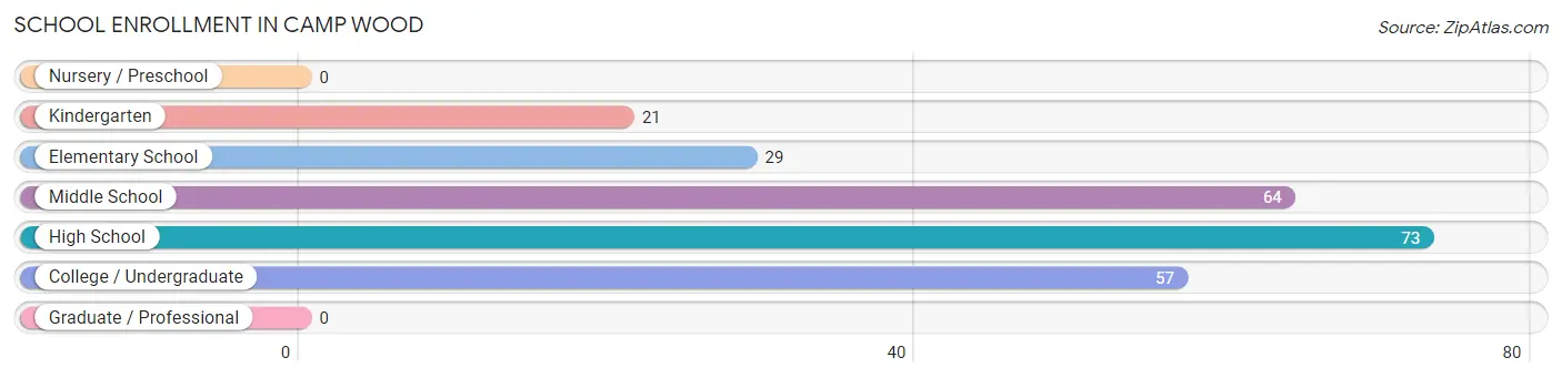 School Enrollment in Camp Wood