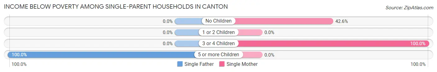 Income Below Poverty Among Single-Parent Households in Canton