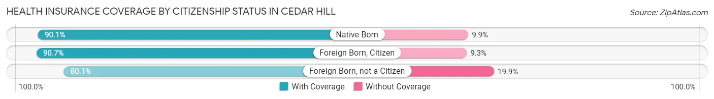 Health Insurance Coverage by Citizenship Status in Cedar Hill