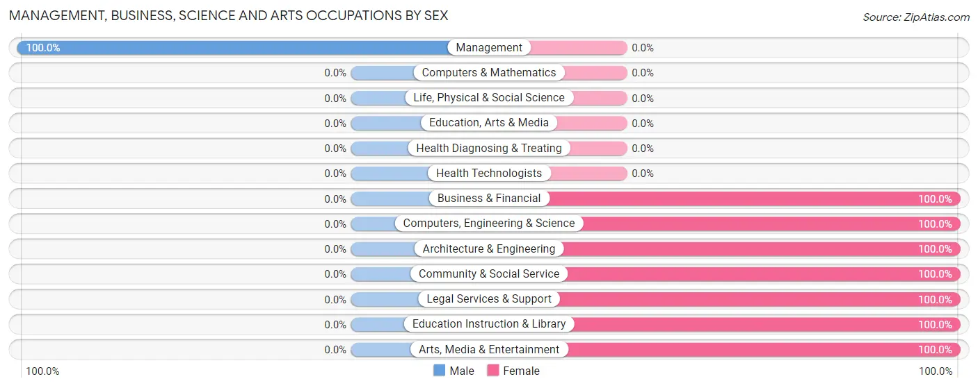 Management, Business, Science and Arts Occupations by Sex in China Spring