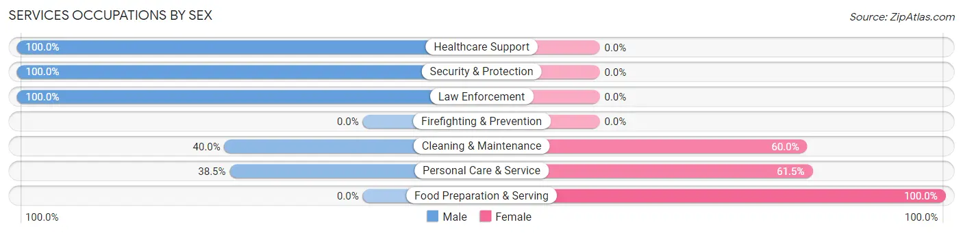 Services Occupations by Sex in China