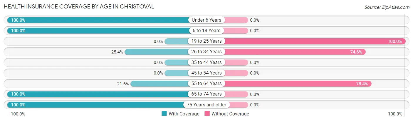 Health Insurance Coverage by Age in Christoval